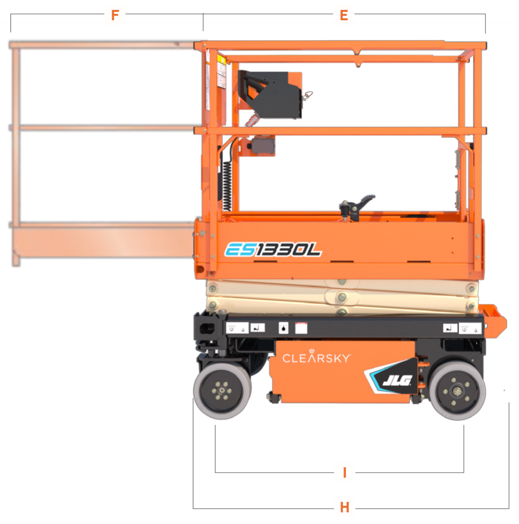 Desenho técnico, vista lateral — ES1330L